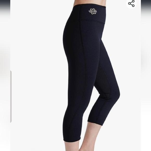 Zaggora Slimming Capri Hot Pants sz Large Neoprene Pants - Picture 4 of 9